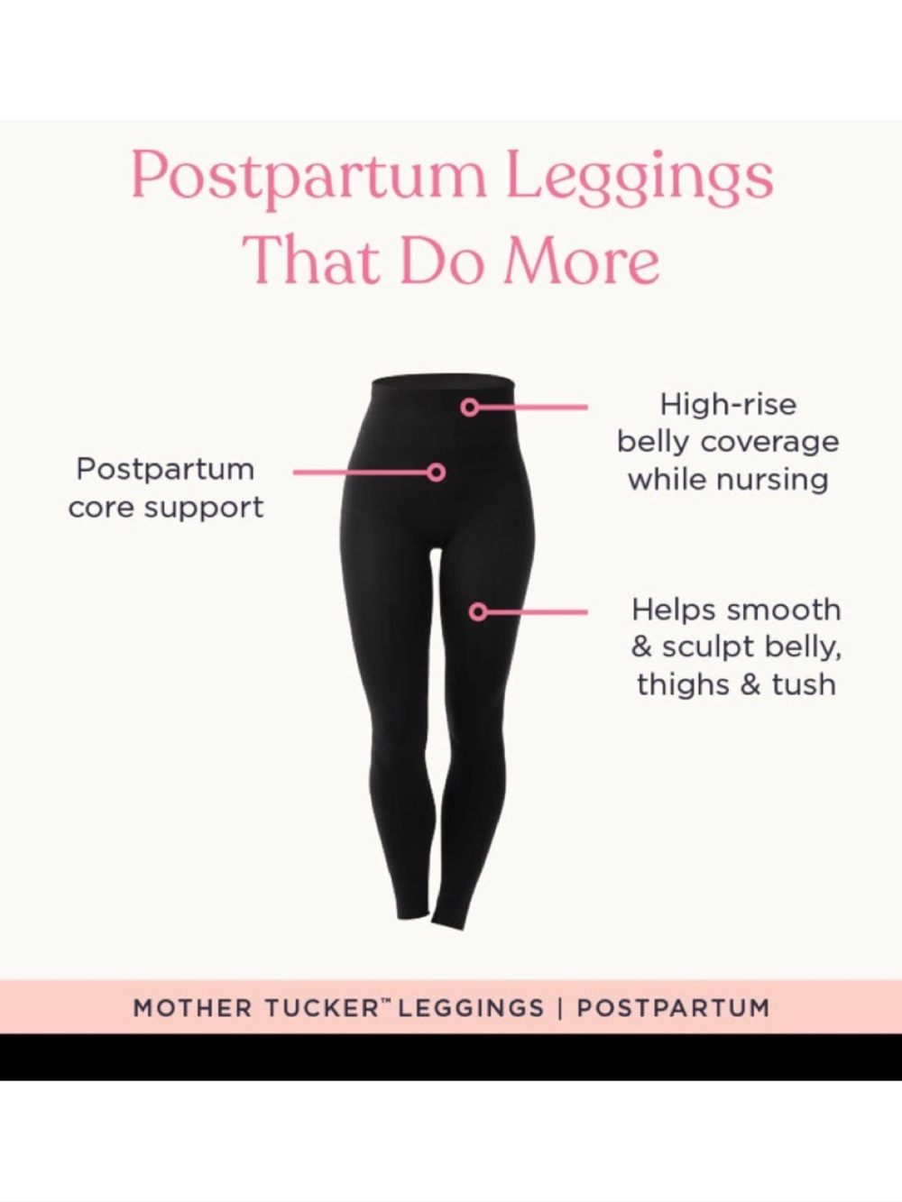 Belly Bandit Mother Tucker Postpartum Compression Black Leggings High Waist S - Picture 7 of 16